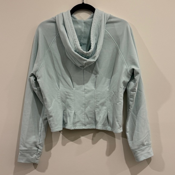 Fabletics light blue peplum hoodie, woman’s medium - Picture 4 of 5